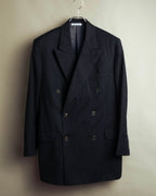 -SPECIAL- “Hermès” 80’s-90’s Super 120’s wool pinstripe double breasted setup
