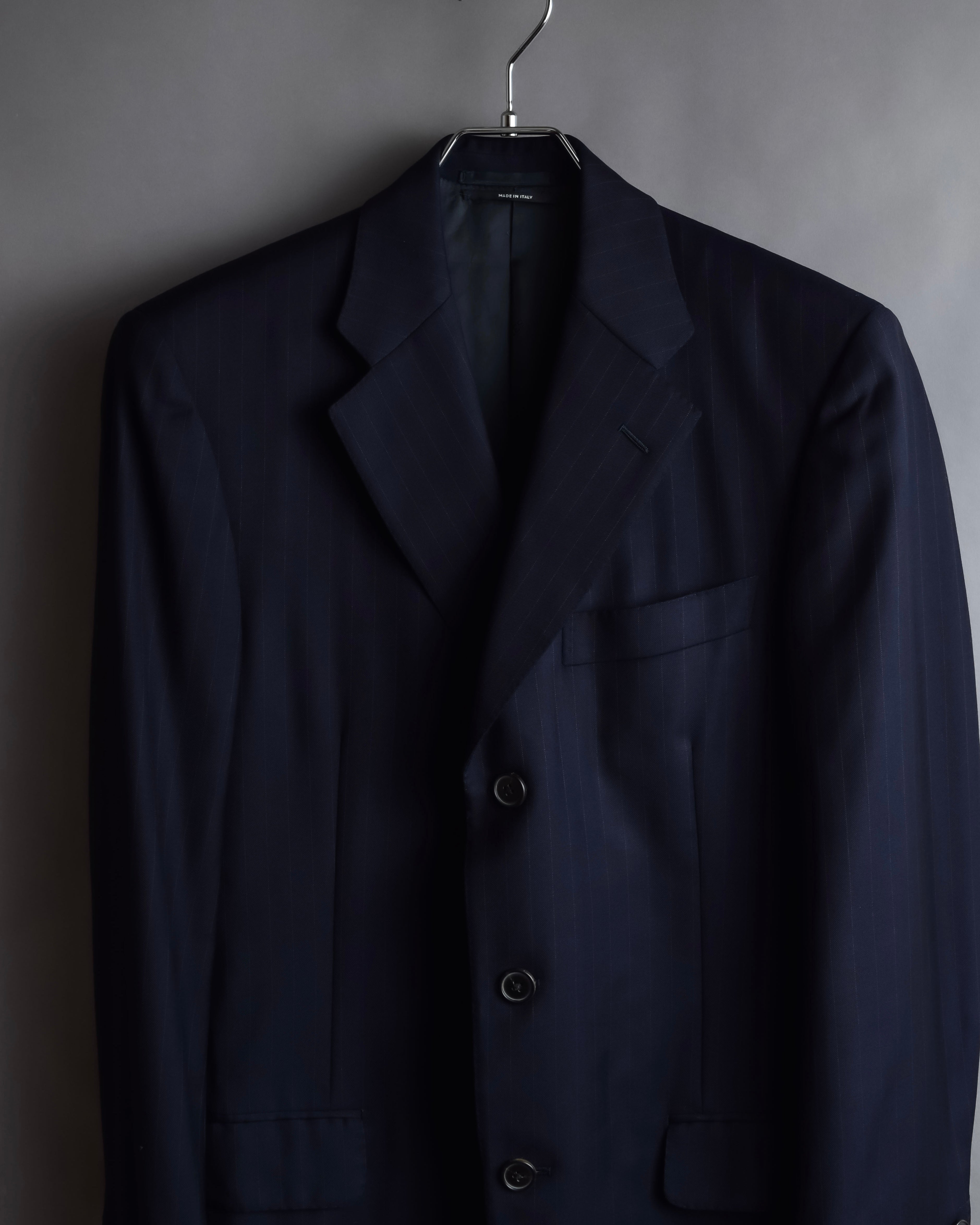 "HERMES" Pinstripe relaxed tailored jacket