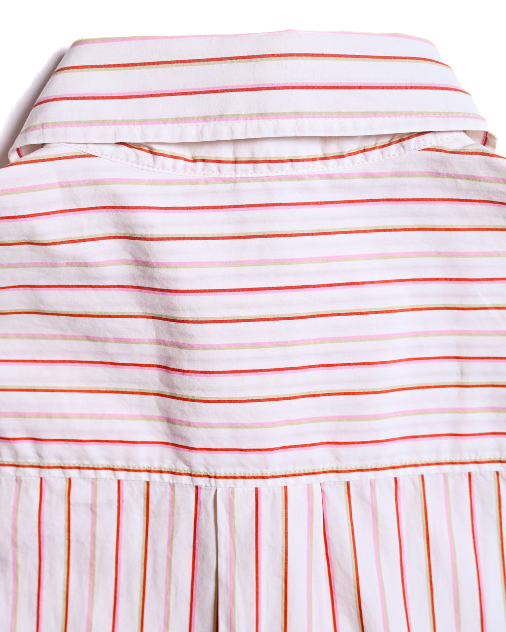 ETRO/ Oversized Multi Color Striped Shirt Pink × White