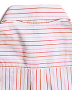 ETRO/ Oversized Multi Color Striped Shirt Pink × White