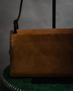 “Salvatore Ferragamo” 90’s-00’s Gancini suede shoulder bag