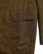 VINTAGE/ Beautiful Olive Colored Single Breasted 3B Tailored Jacket