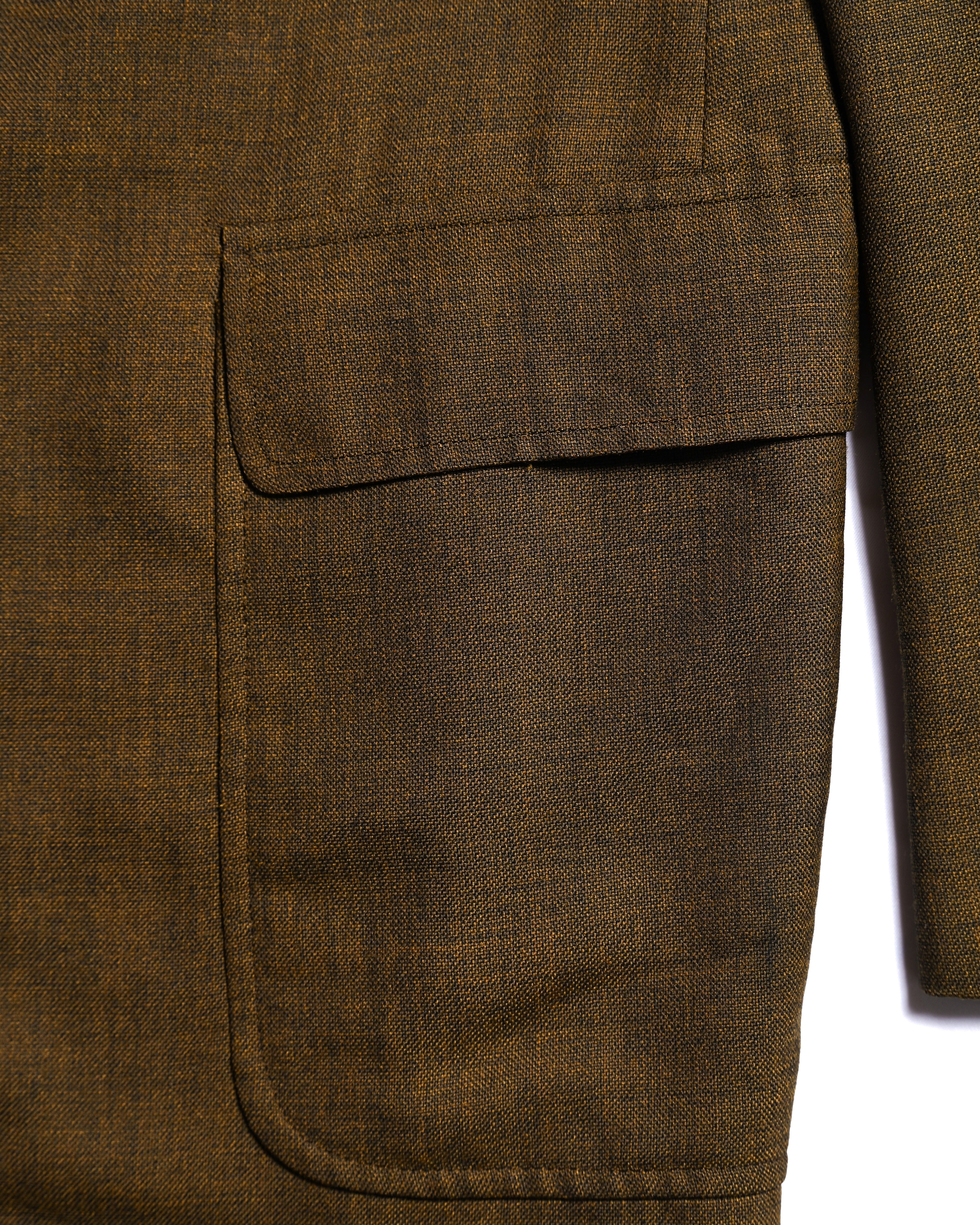 VINTAGE/ Beautiful Olive Colored Single Breasted 3B Tailored Jacket