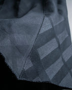 "BURBERRY" Tone-on-tone check pattern flared skirt