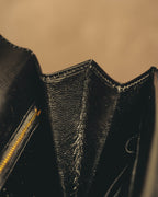 "GUCCI" 70's-80's Structured leather shoulder bag
