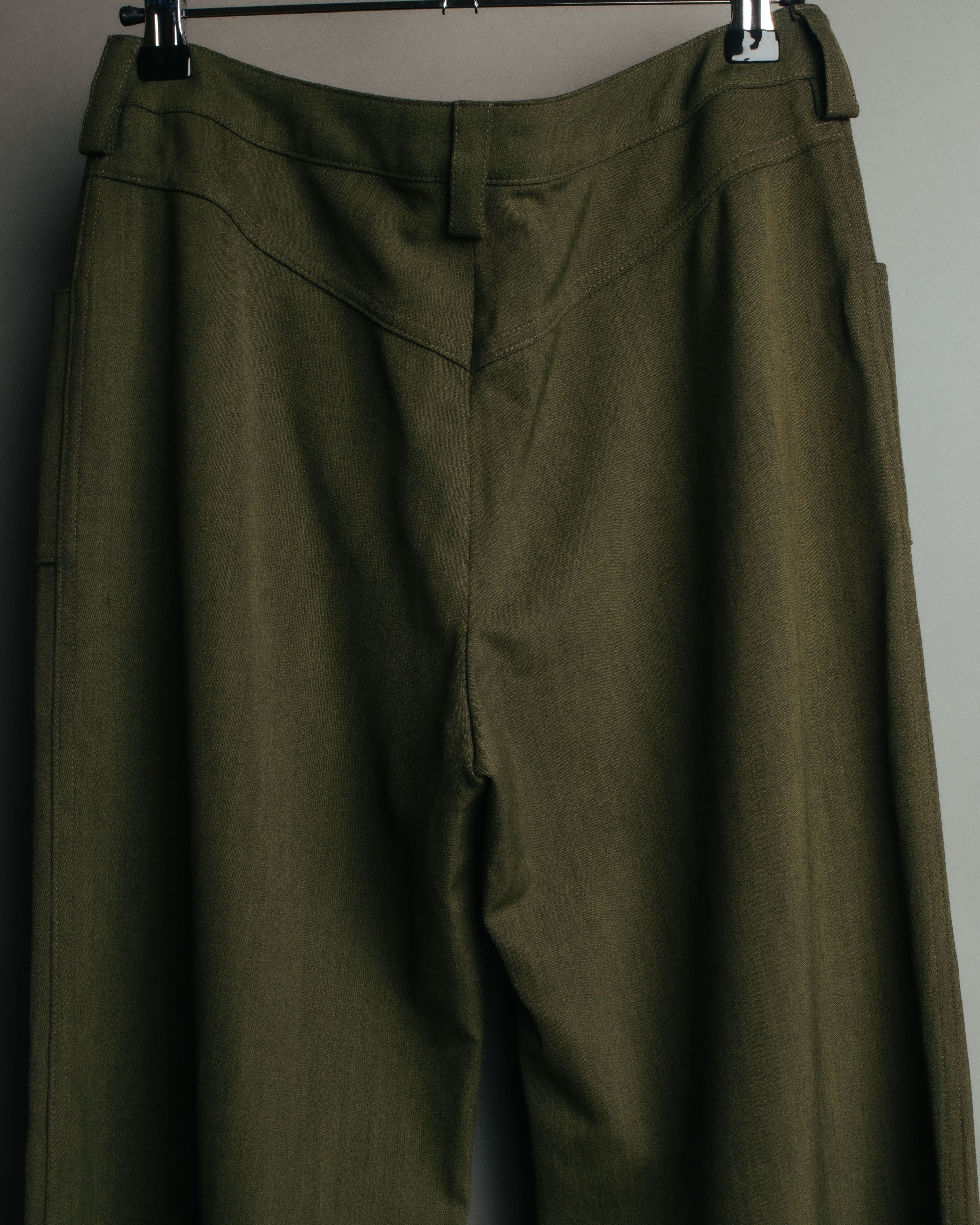 -SPECIAL- “Christian Dior” 2001 Galliano era olive wide safari trousers