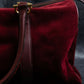 "Cartier" Beautiful red color velour boston bag