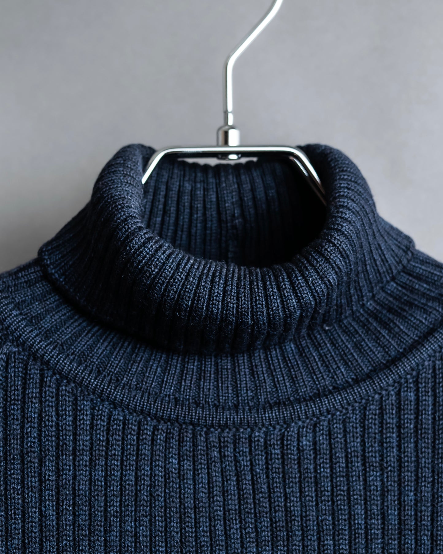 "GUCCI" Ribbed turtleneck fleece wool knit