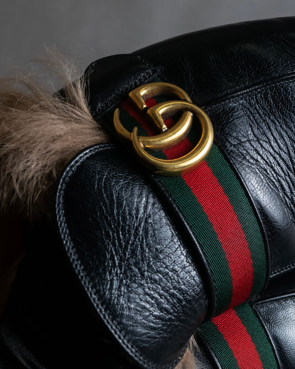 "GUCCI" GG logo design princetown loafers