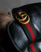 "GUCCI" GG logo design princetown loafers