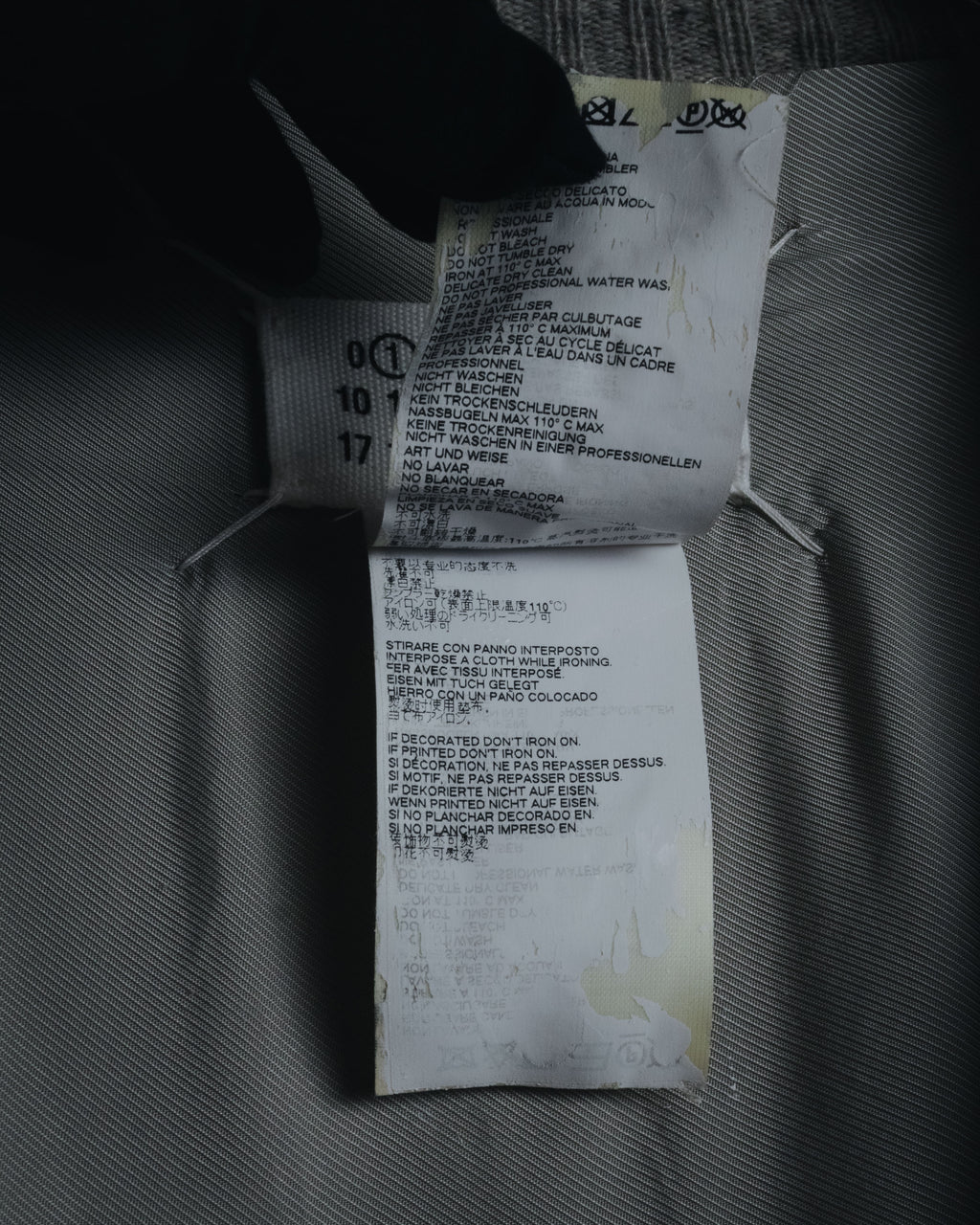 "Maison Margiela" 17AW belted gown knit coat