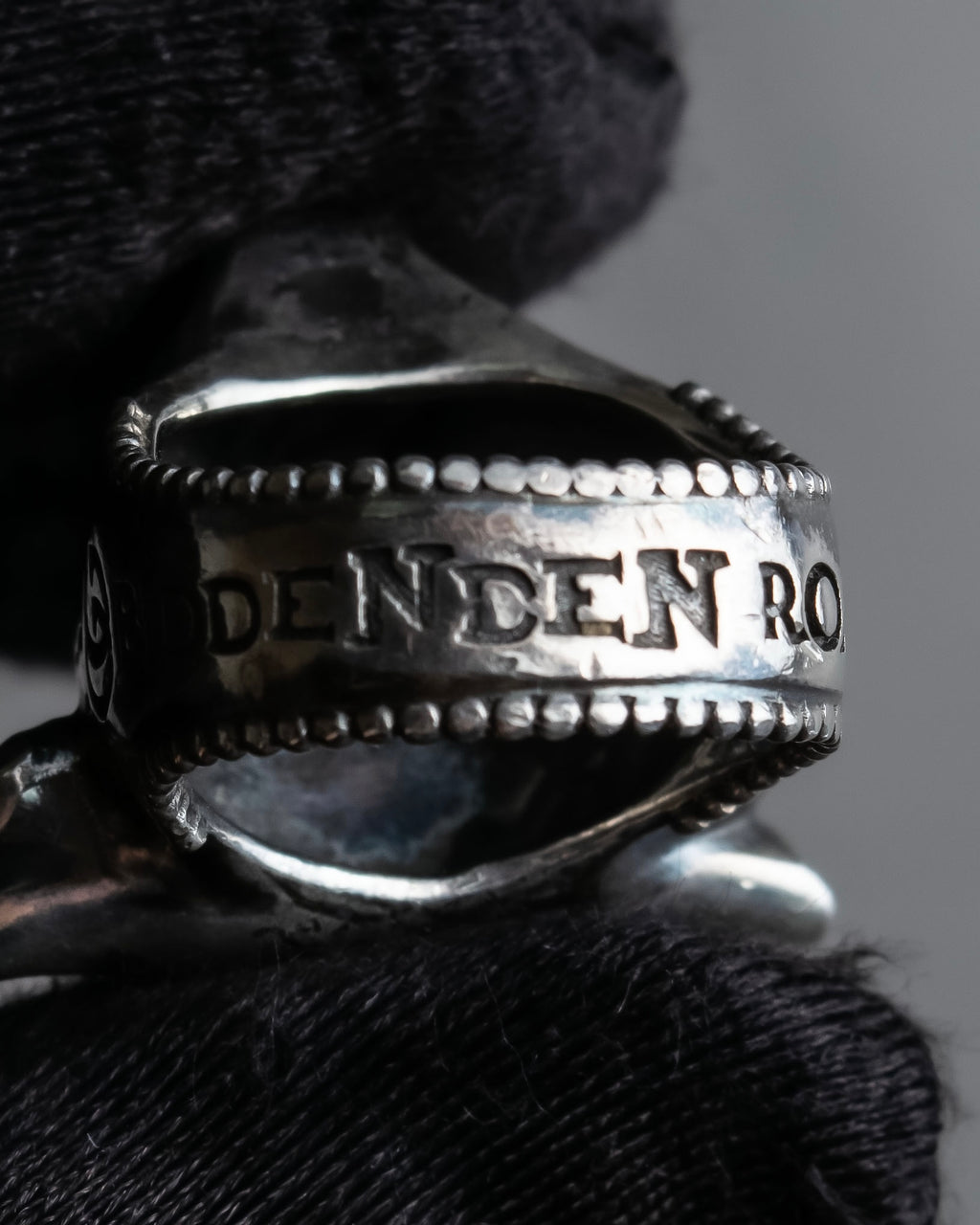 "GUCCI" Anger forest collection silver bullhead motif ring