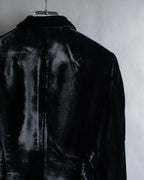 "GUCCI" Velvet shaped shawl collar tailored jacket