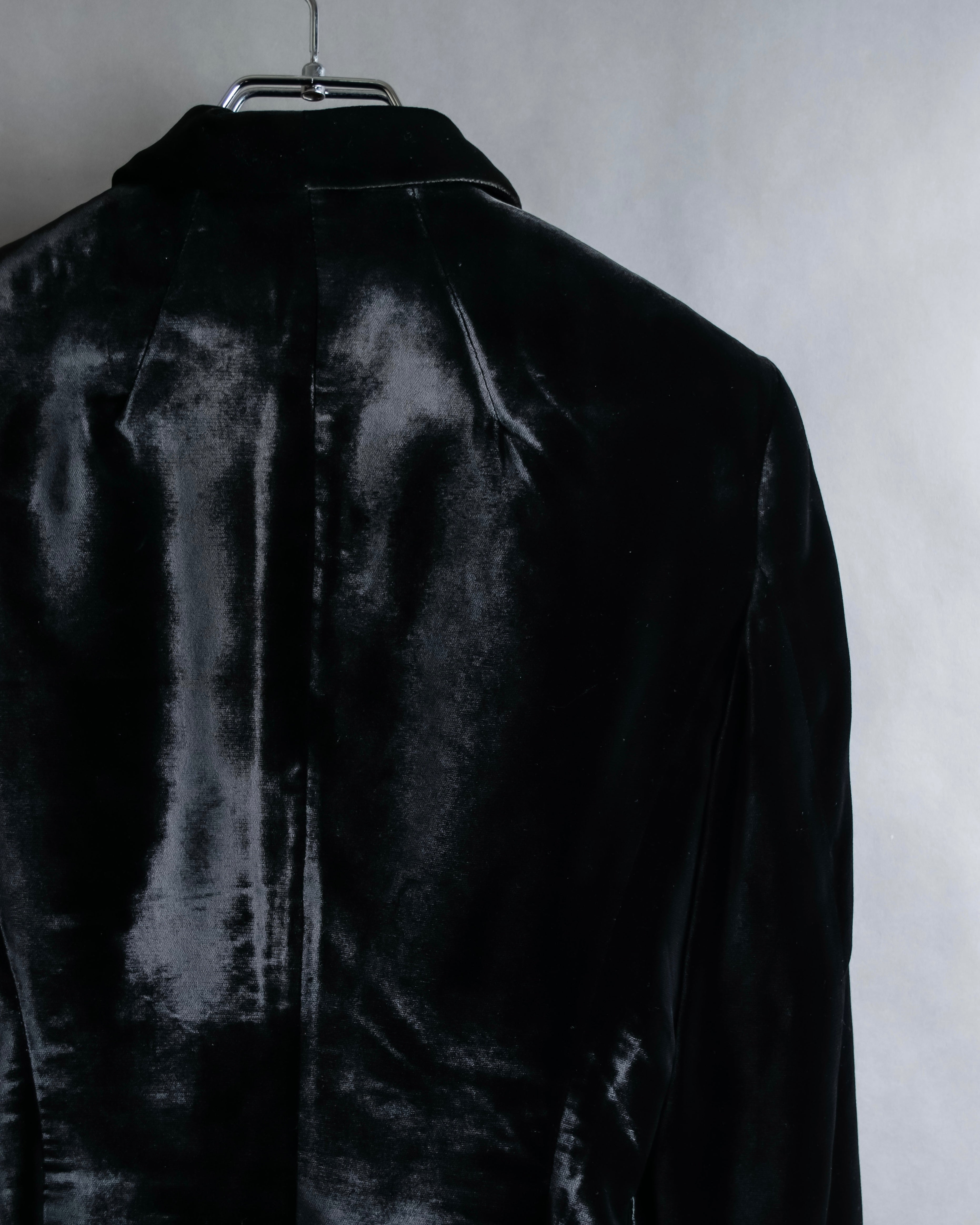 "GUCCI" Velvet shaped shawl collar tailored jacket