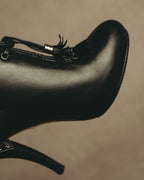 -SPECIAL- “Christian Dior” 00’s Ornate metal heel lace-up ankle boots