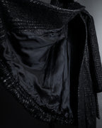 “MAX&Co.” Double-breasted houndstooth tweed coat