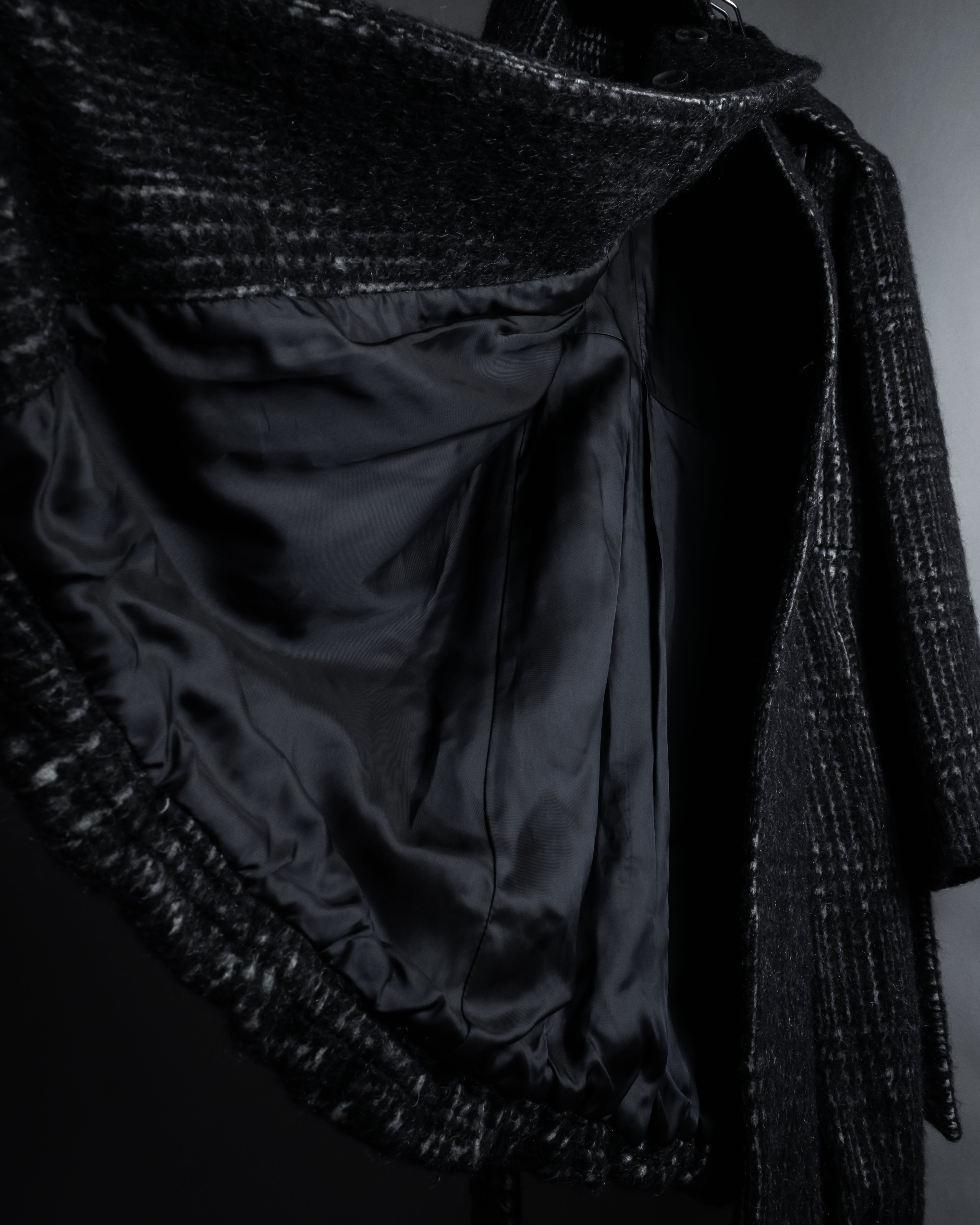 “MAX&Co.” Double-breasted houndstooth tweed coat