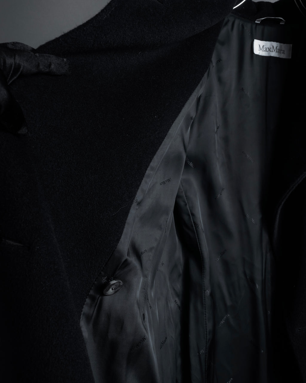 "Max Mara" 90's Asymmetrical front long chester coat