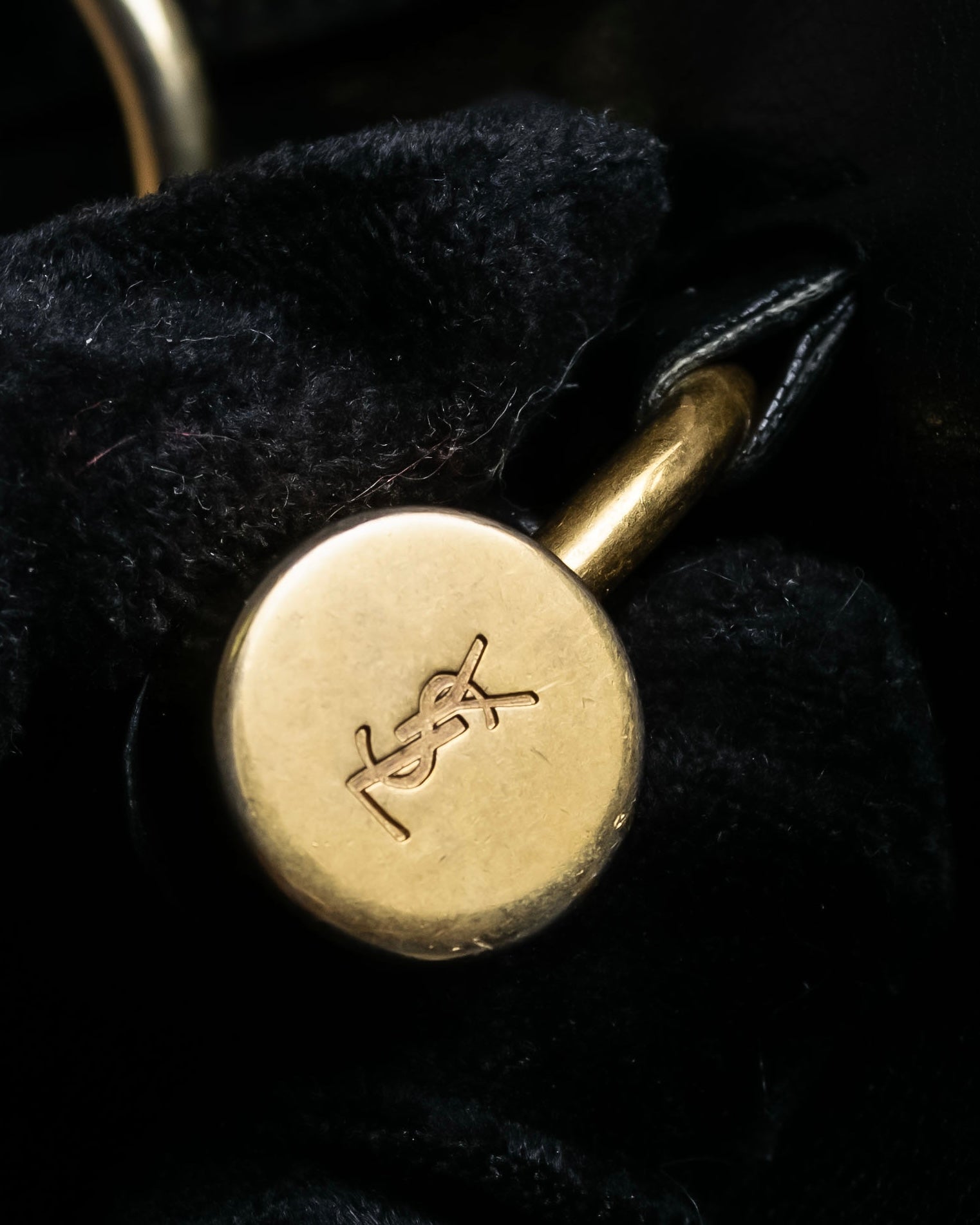 "YVES SAINT LAURENT" Gold parts design Muse toe leather bag