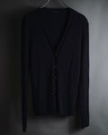 "LOEWE" Fine-Ribbed Button-Front Knit Cardigan