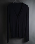 "LOEWE" Fine-Ribbed Button-Front Knit Cardigan