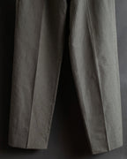 "HERMES" Cotton linen wide tapered slacks
