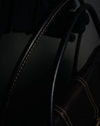 “CELINE” 00’s Buckled contrast stitch shoulder bag