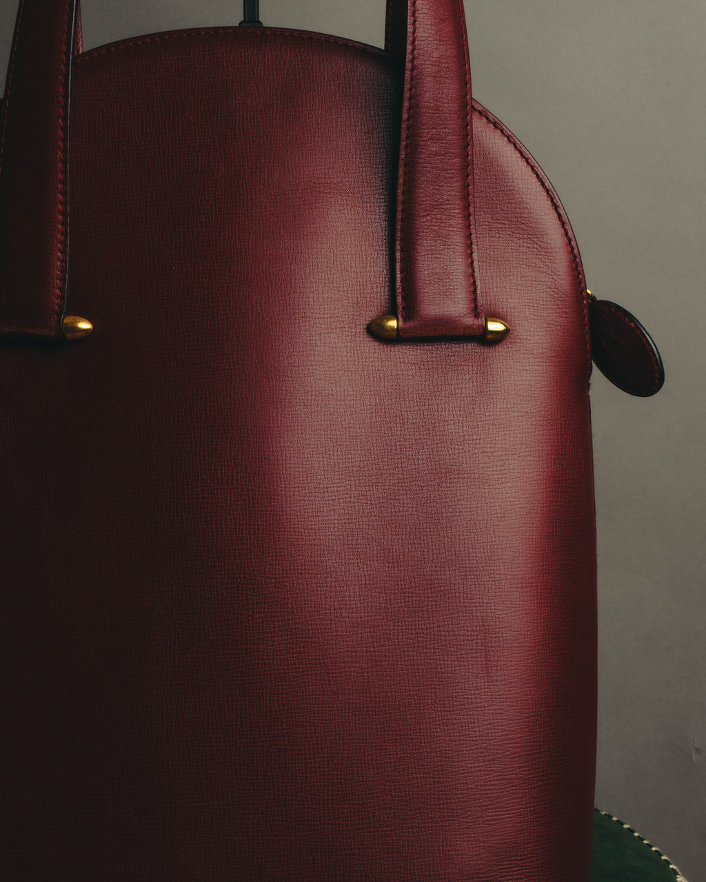 "Cartier" 80's-90's Bordeaux leather handbag