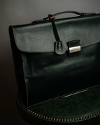 "E. MARINELLA Sottobraccio" Slide closure design 2way leather bag