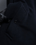 "BURBERRYS" High density wool stand collar coat