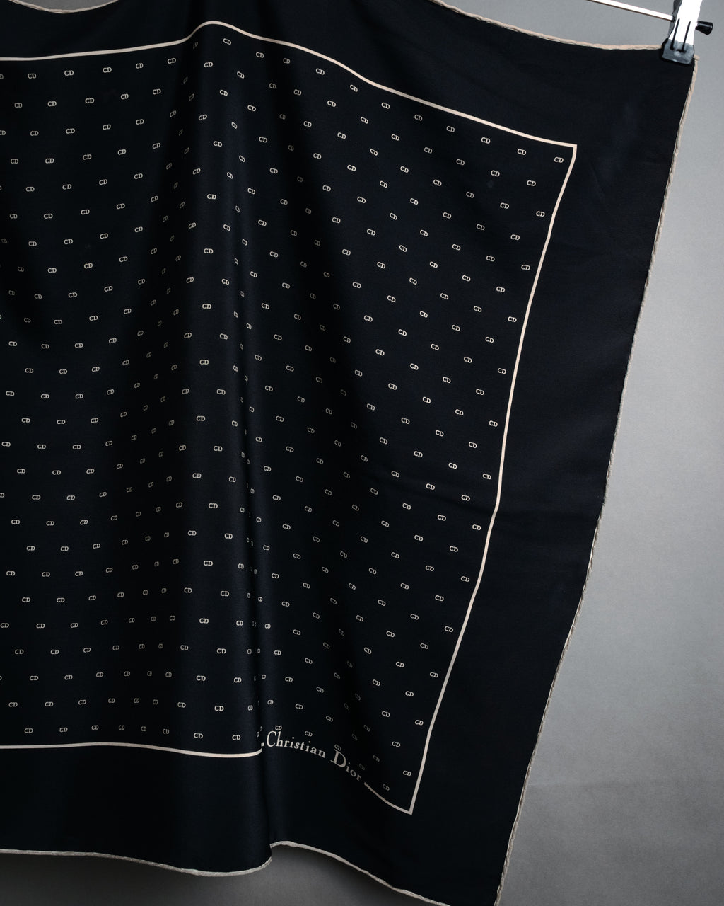 “Christian Dior” 90’s CD monogram silk scarf