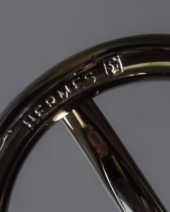 "HERMES" Hand stitched contrast saddle leather belt