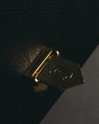 “Yves Saint Laurent” 90’s-00’s Cassandra logo one shoulder leather bag