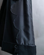 "COMME des GARCONS" Ruffle & tulle asymmetrical docking sarouel slacks