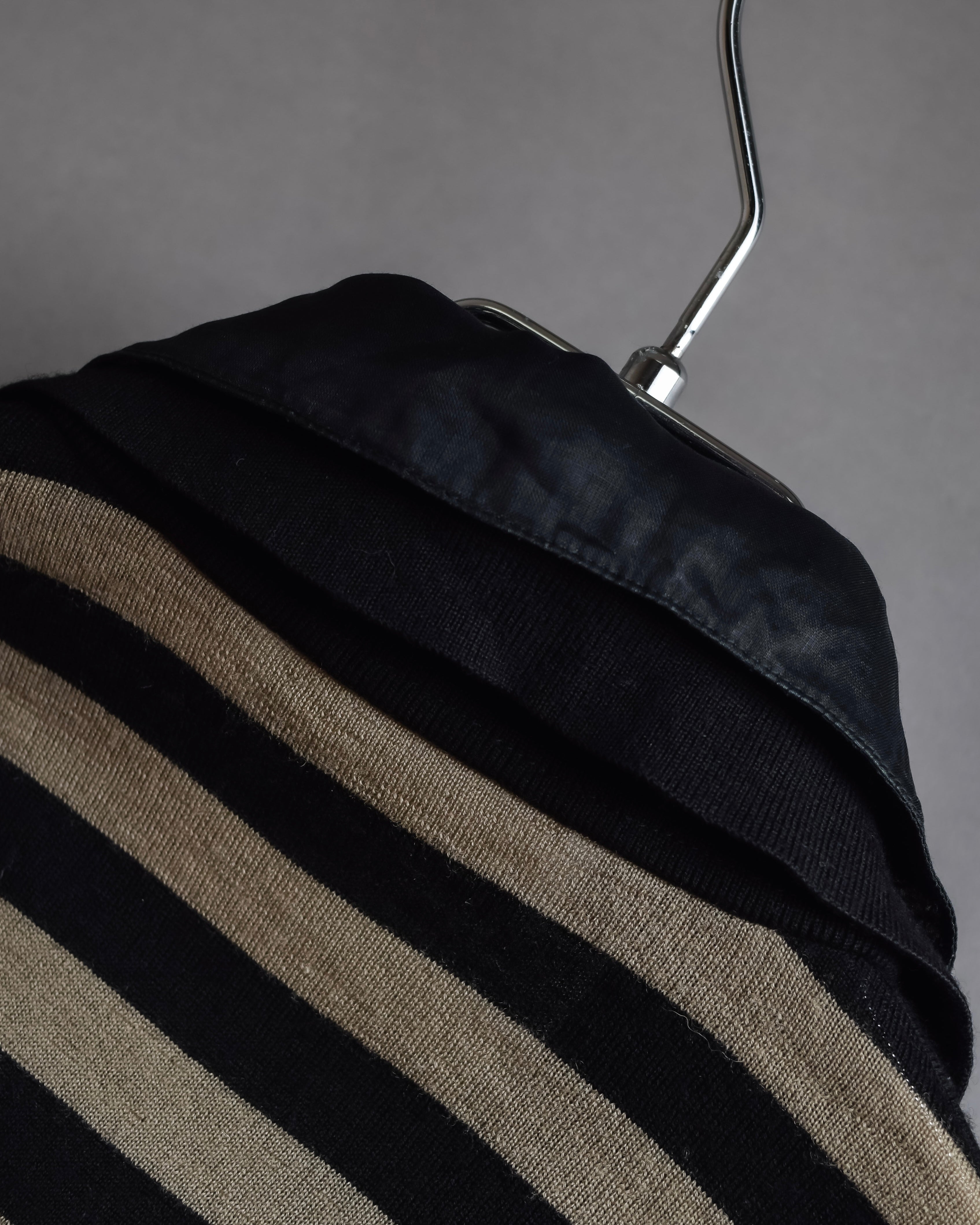 "GIANFRANCO FERRE" Striped contrast collar knit polo