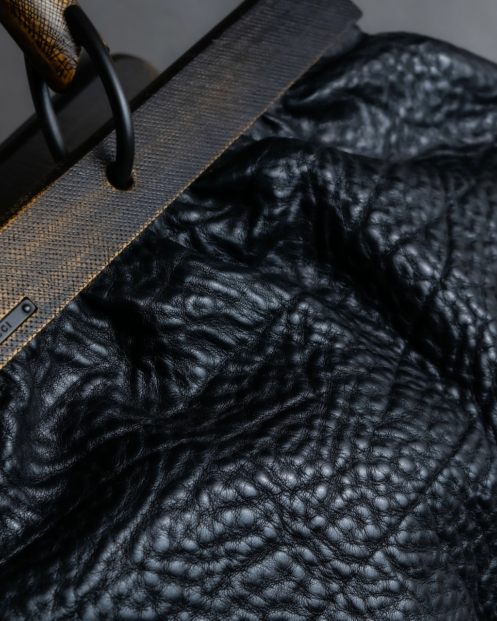 "GUCCI" Bamboo essence horizontal leather handbag