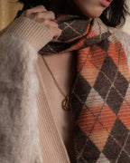 "Vivienne Westwood" Orb & argyle pattern long muffler