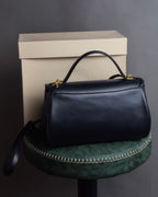 "PIERRE BALMAIN" Horizontal design grain leather 2way shoulder bag