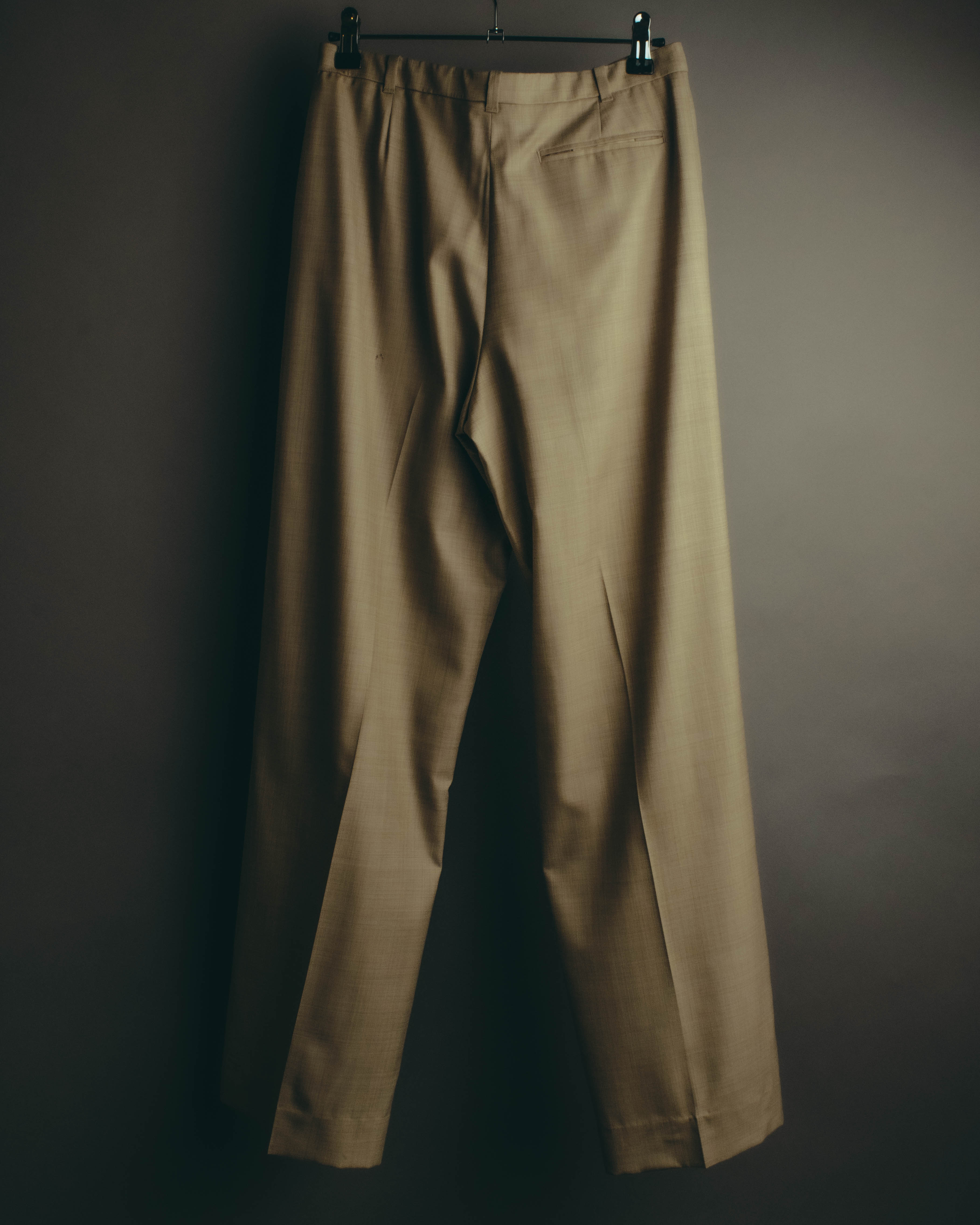 -SPECIAL- "HERMÈS" 90's-00's Wool silk tailored asymmetrical setup suit