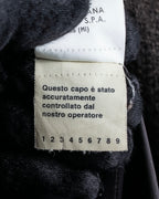 "DOLCE & GABBANA" Fringe scarf included double-breasted coat