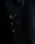 "COMME des GARCONS" Peaked lapel double-breasted long tailored jacket