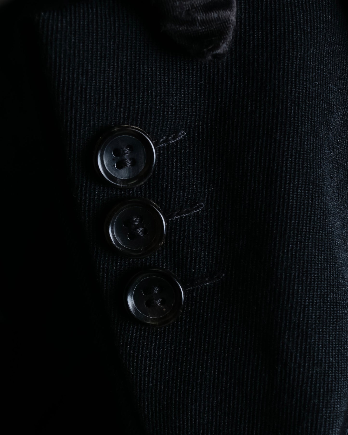 "COMME des GARCONS COMME des GARCONS" Peaked lapel double-breasted long tailored jacket