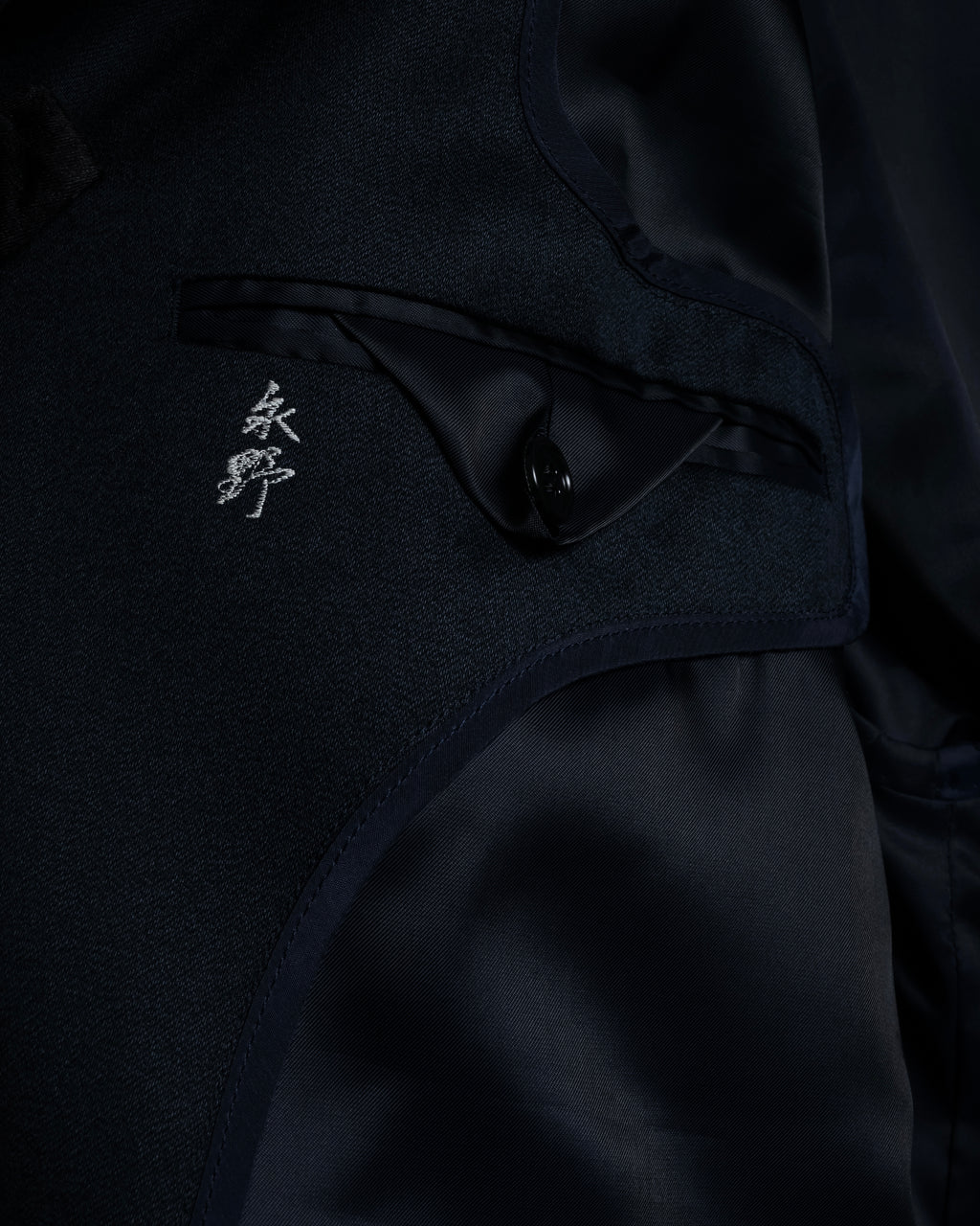 “Yves Saint Laurent” 90’s clean fly-front bal collar coat