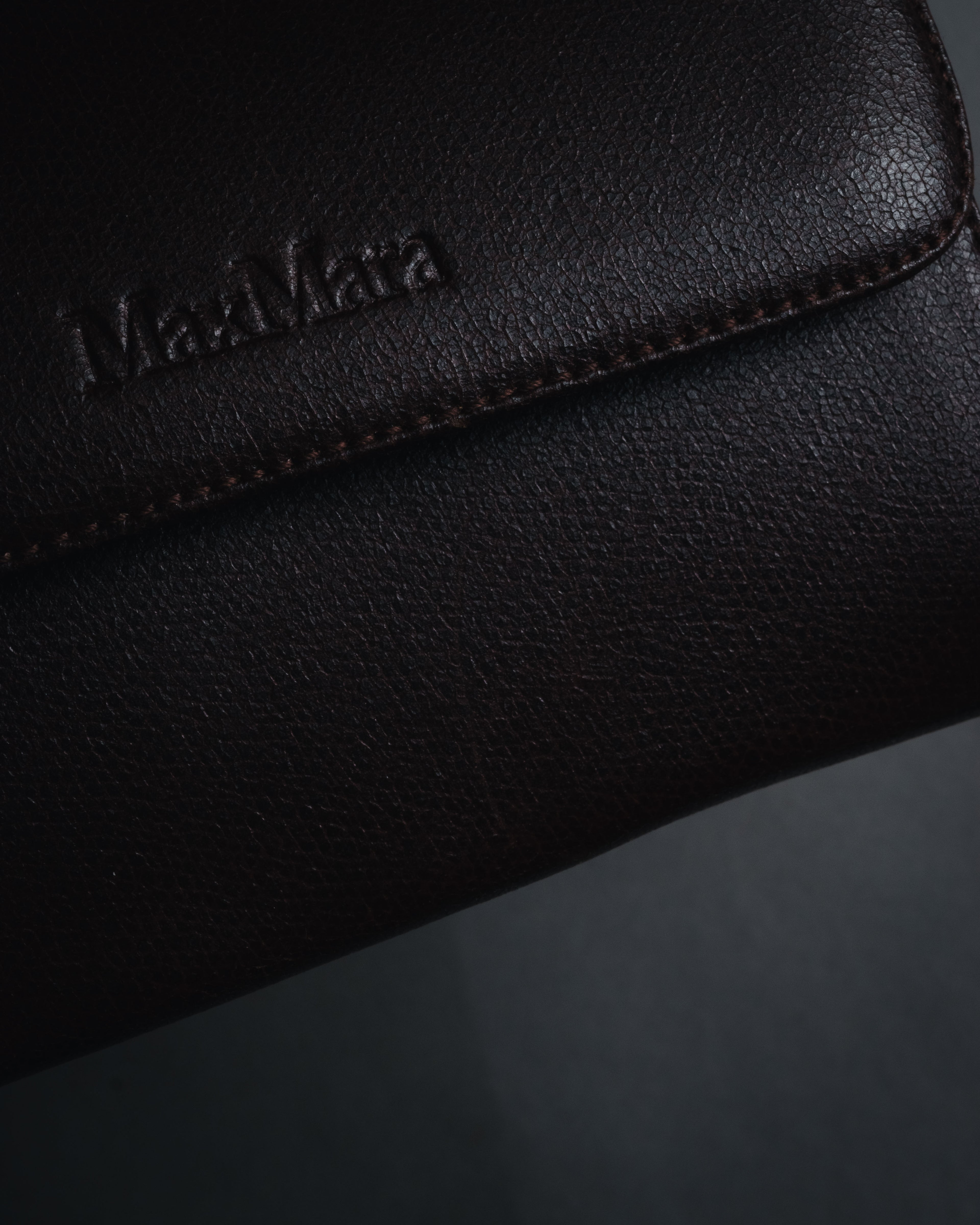 "Max Mara" Structured top handle leather shoulder bag