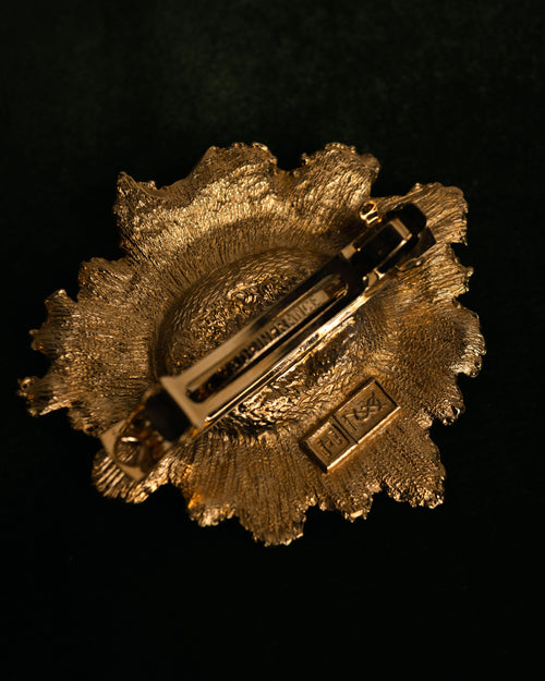 Yves Saint Laurent” 80’s-90’s Cabochon lava texture barrette