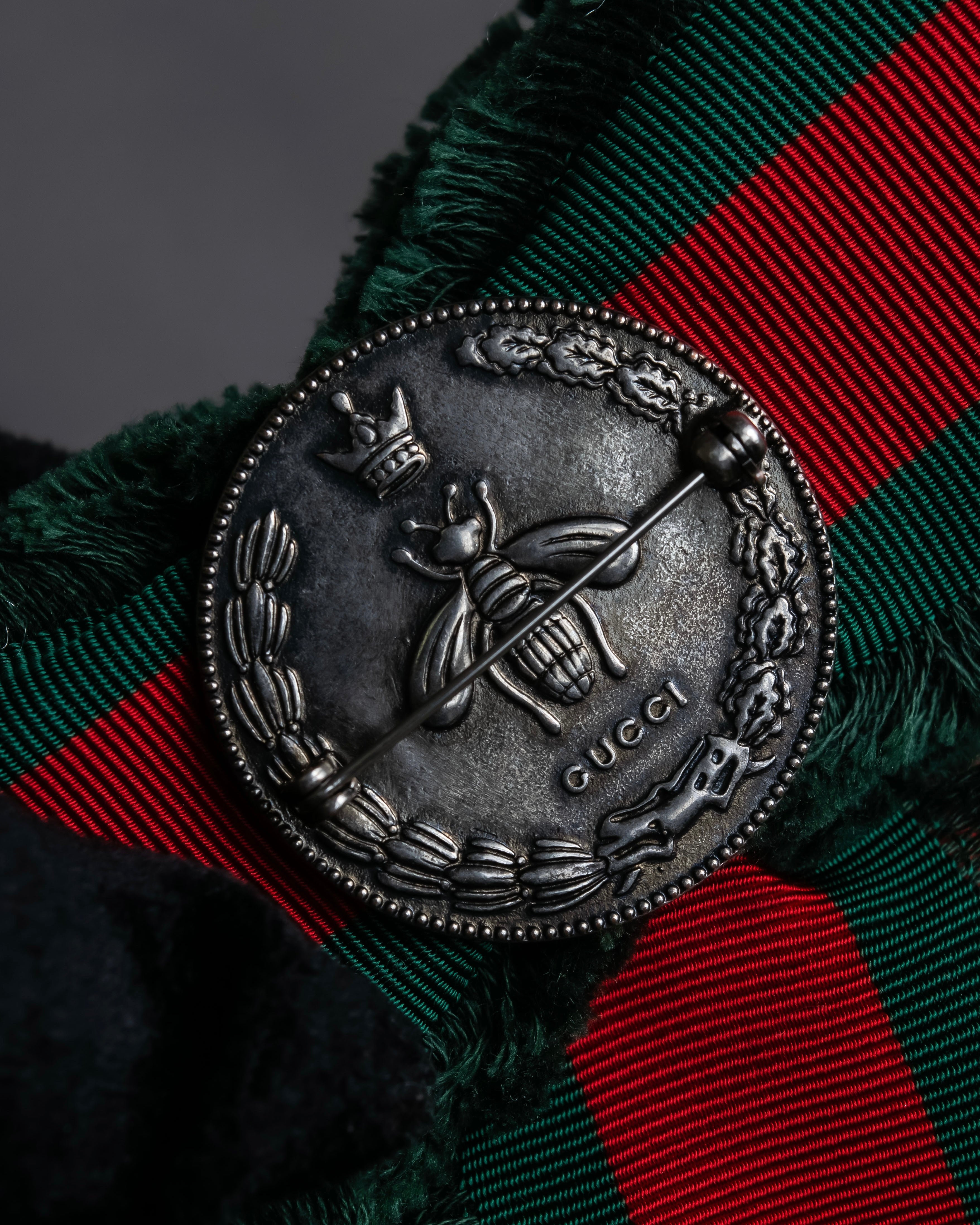 "GUCCI" Beaded design grosgrain ribbon