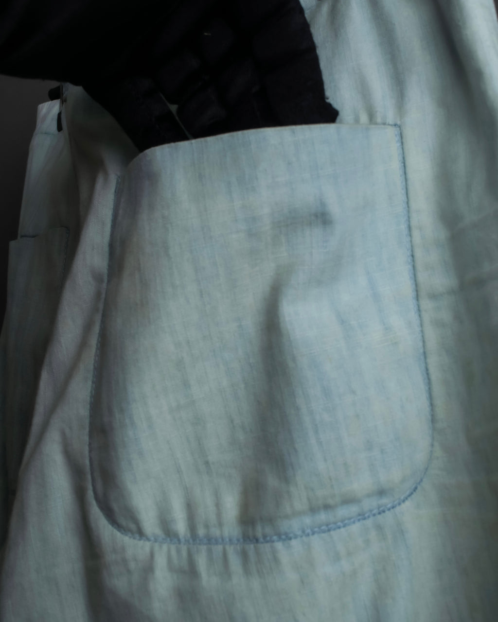 "CHANEL" Coco Mark button detail washed flared denim