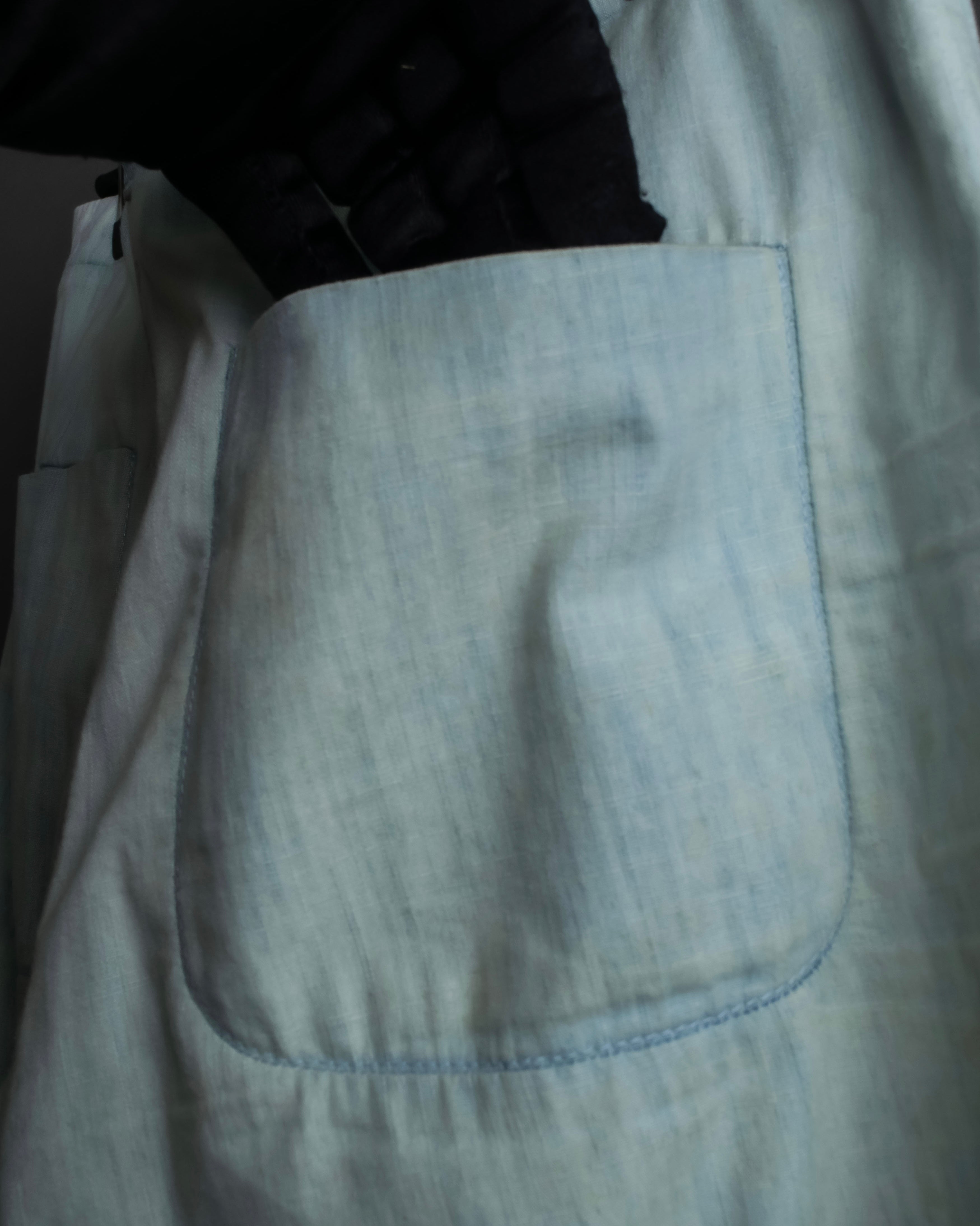 "CHANEL" Coco Mark button detail washed flared denim