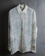 "HERMES" Margiela period abstract pattern shirt