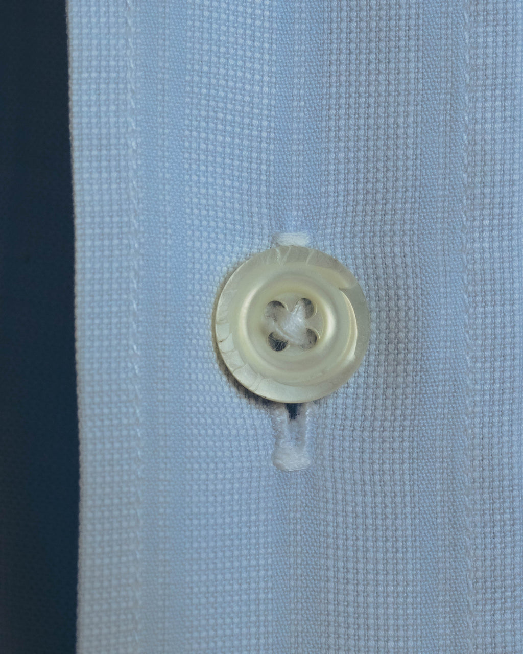 "Hermès" Vintage subtly woven cotton dress shirt
